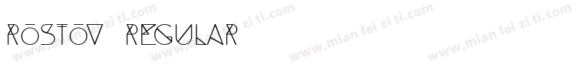 Rostov Regular字体转换